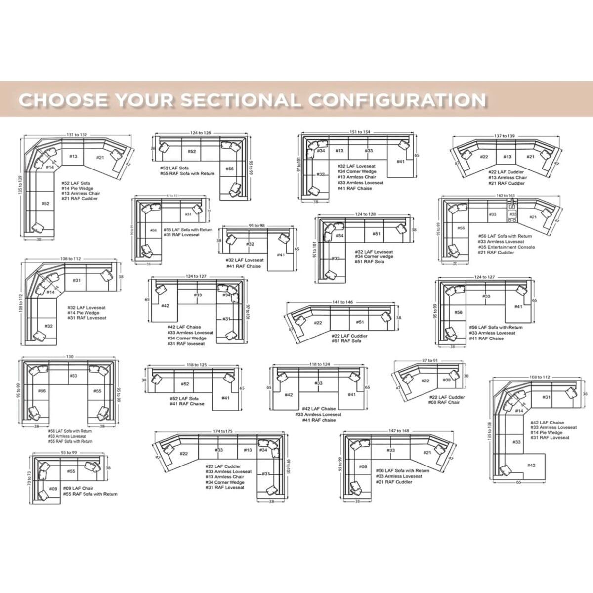 Design Options F9 Collection Sofas Customizable 11