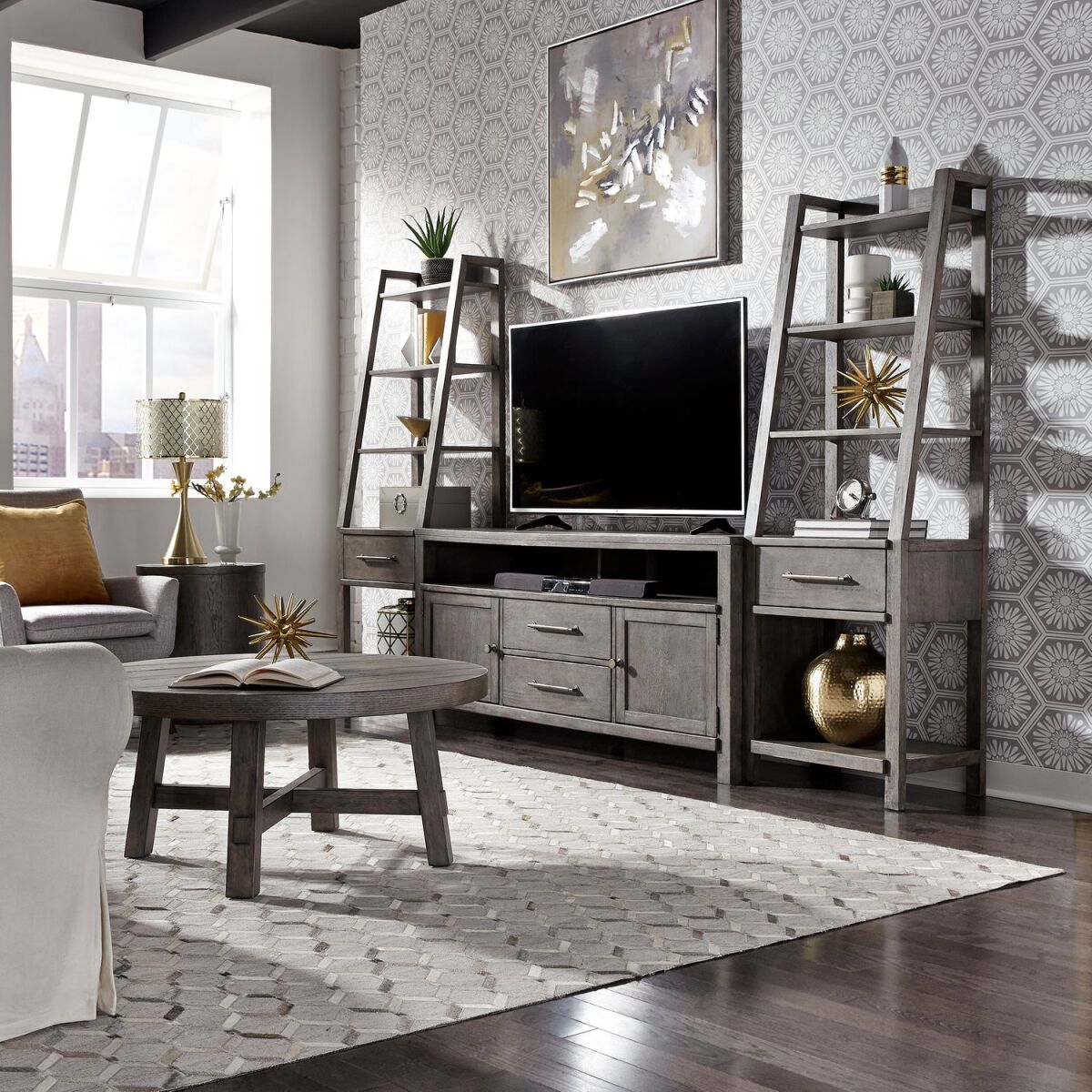 Modern Farmhouse Entertainment Wall Entertainment 4