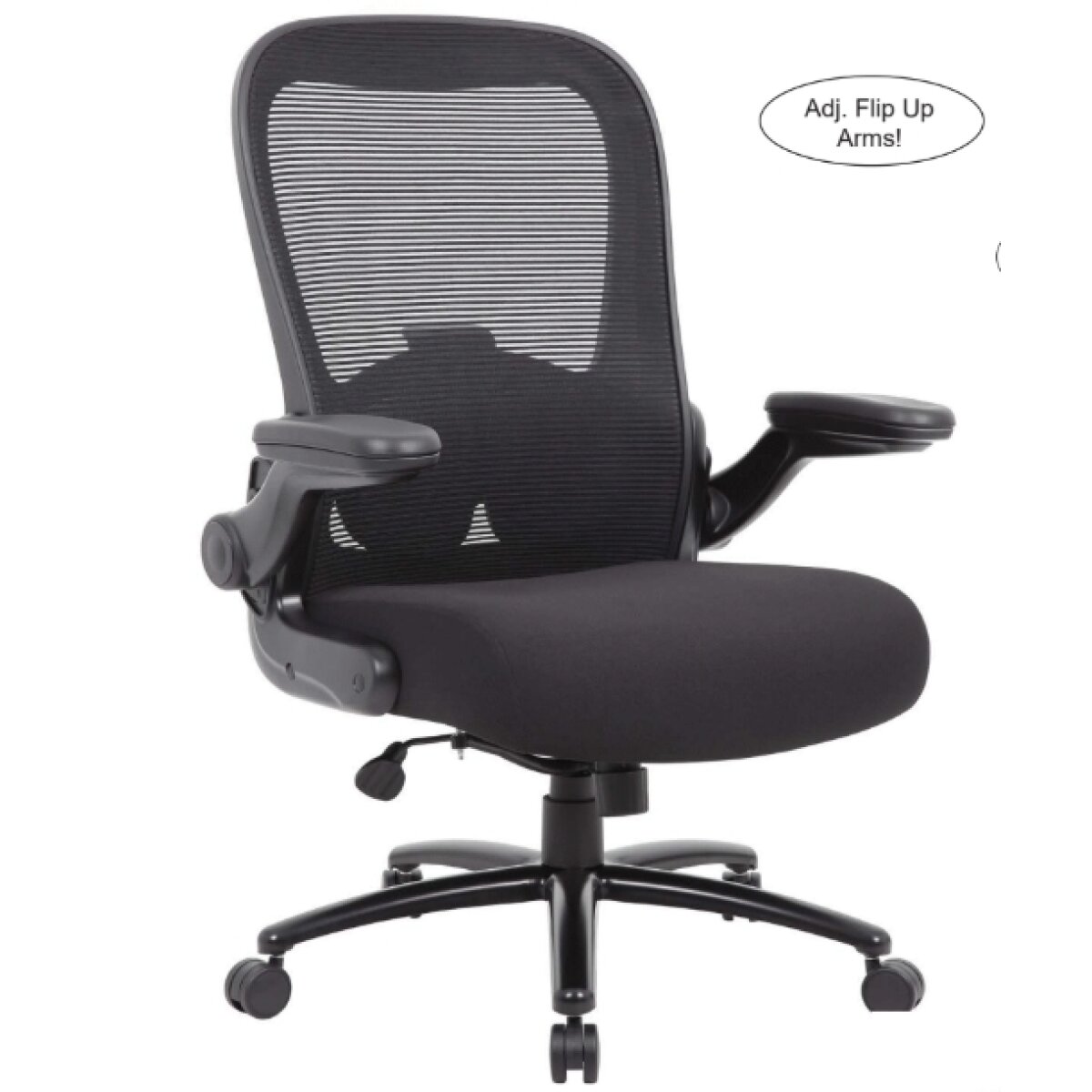 Big & Tall Flip Arm Task Chair Office Chairs 2