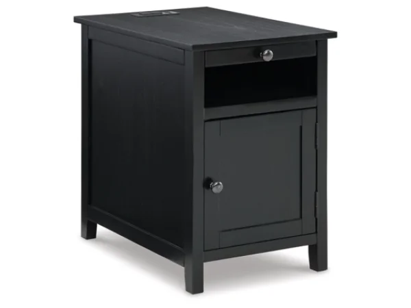TREYTON BLACK POWER TABLE End tables