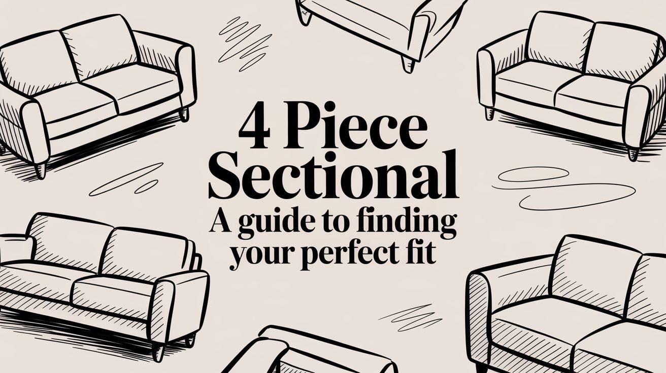 4 Piece Sectional Sofa Drawings