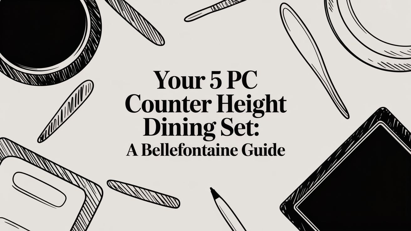 5 Pc Counter Height Dining Set Table Settings