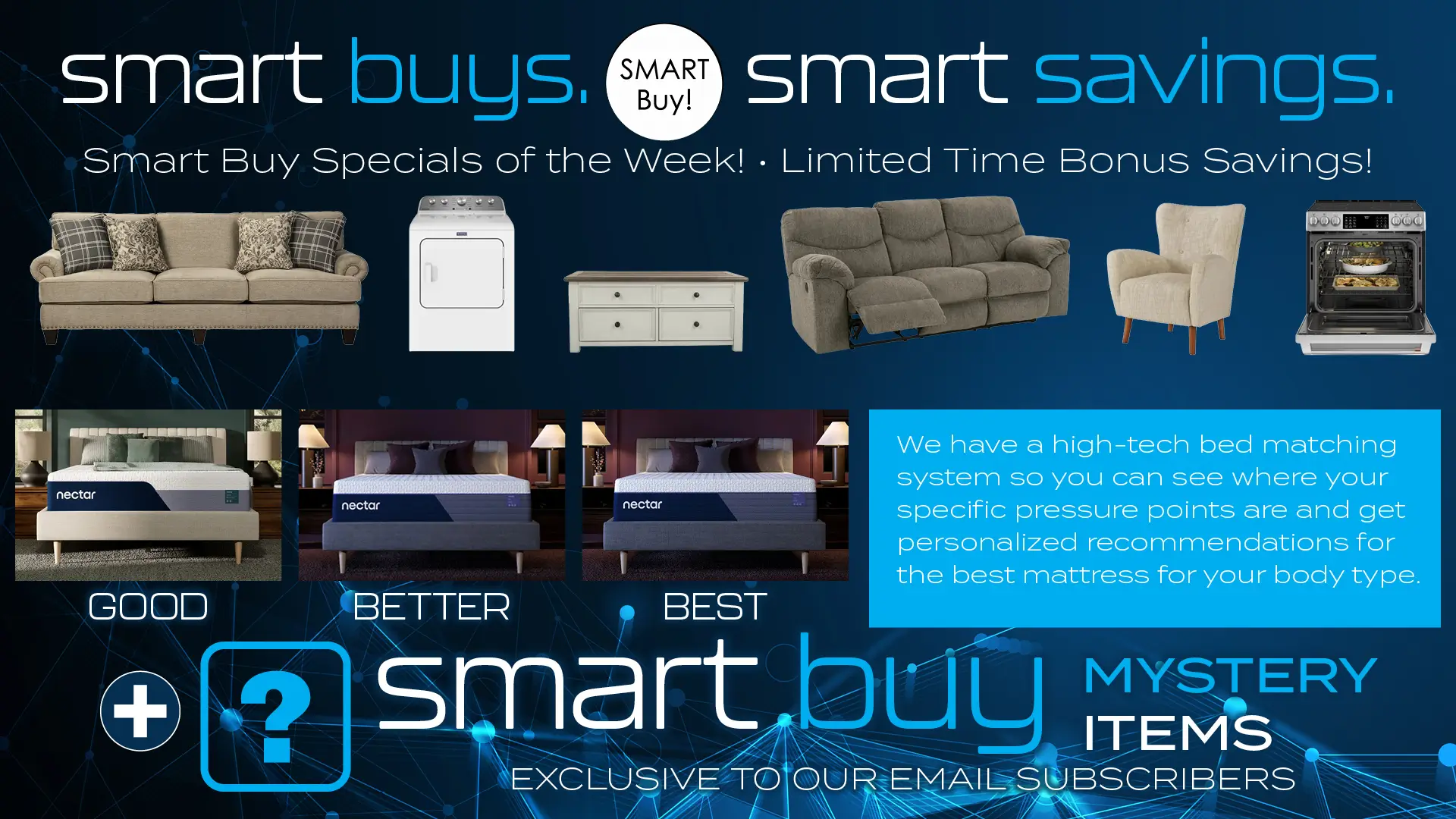 Smart buys. Smart savings.