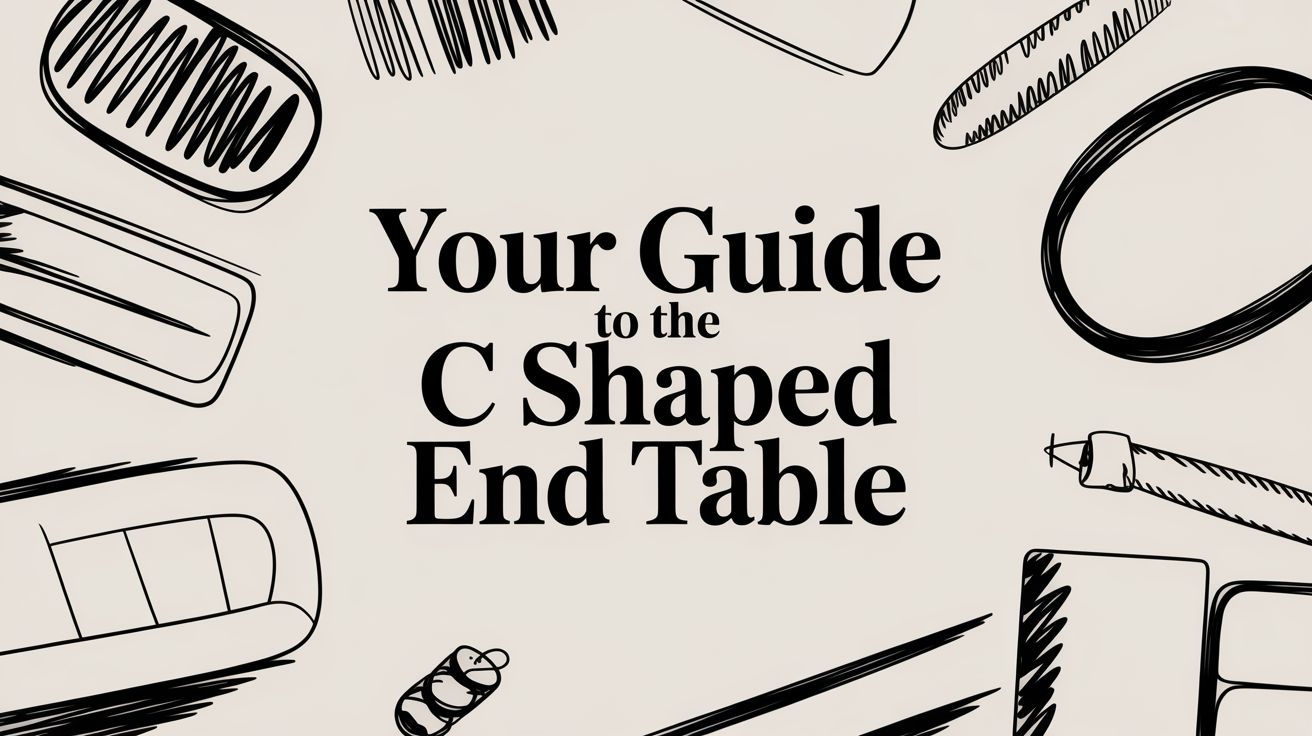 C Shaped End Table Graphic Cover