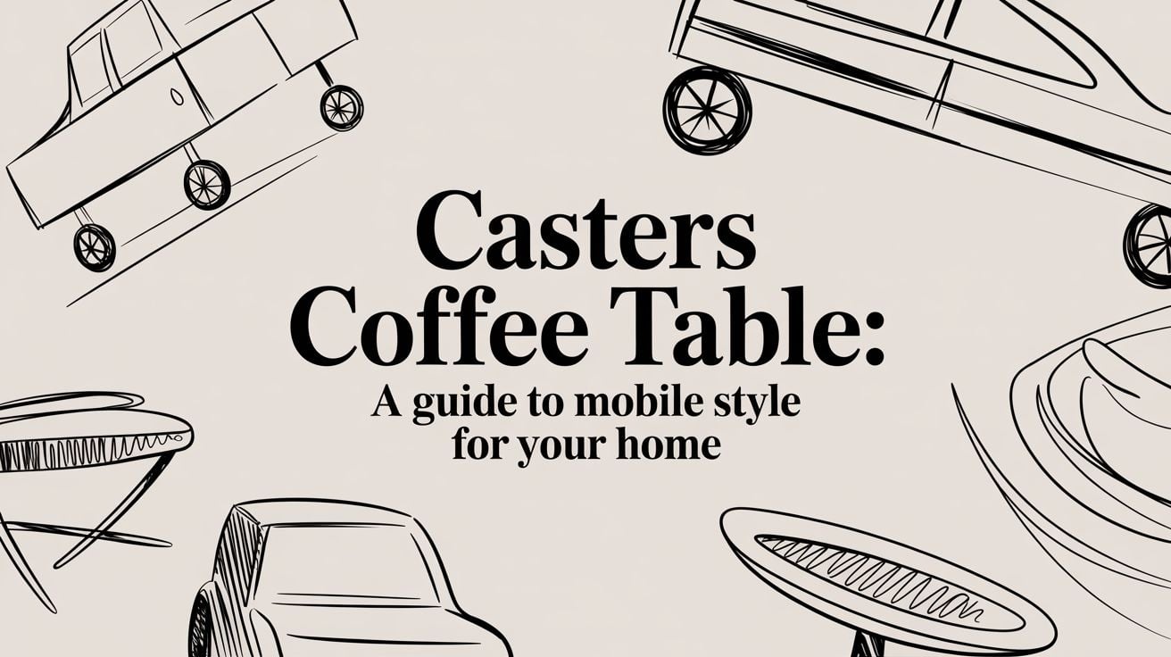 Casters Coffee Table Furniture Sketches