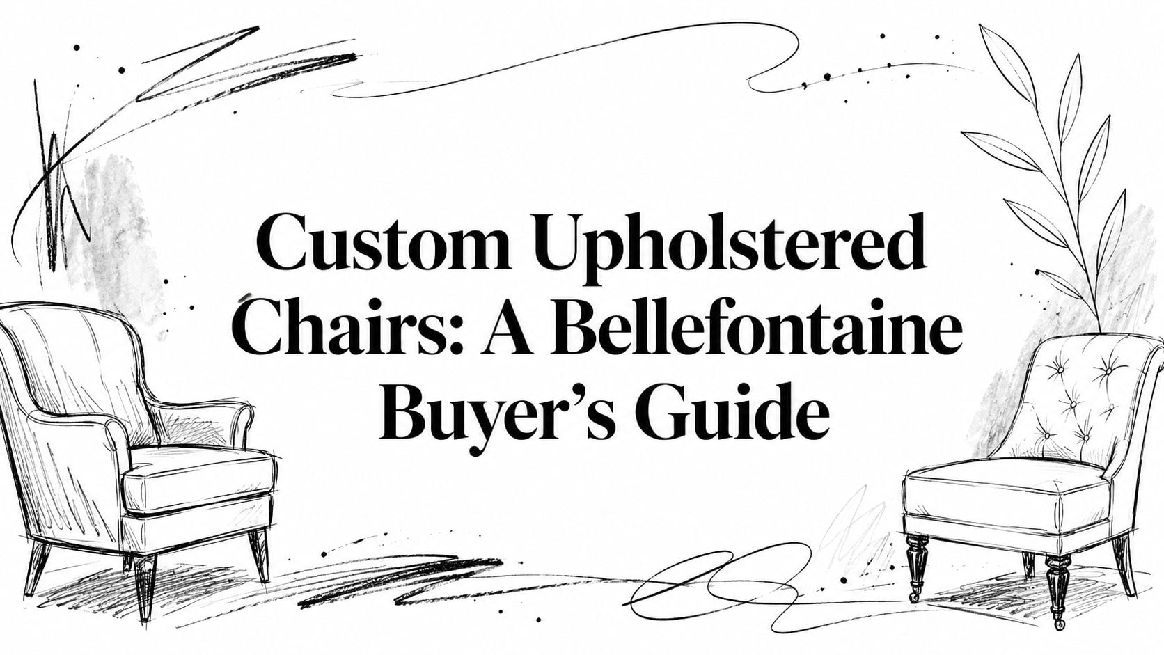 Custom Upholstered Chairs Furniture Sketch