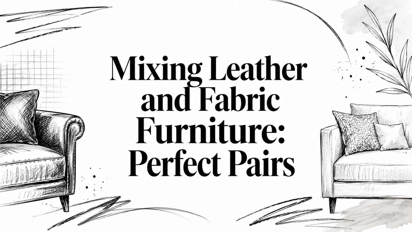 Mixing Leather And Fabric Furniture Sofa Sketches