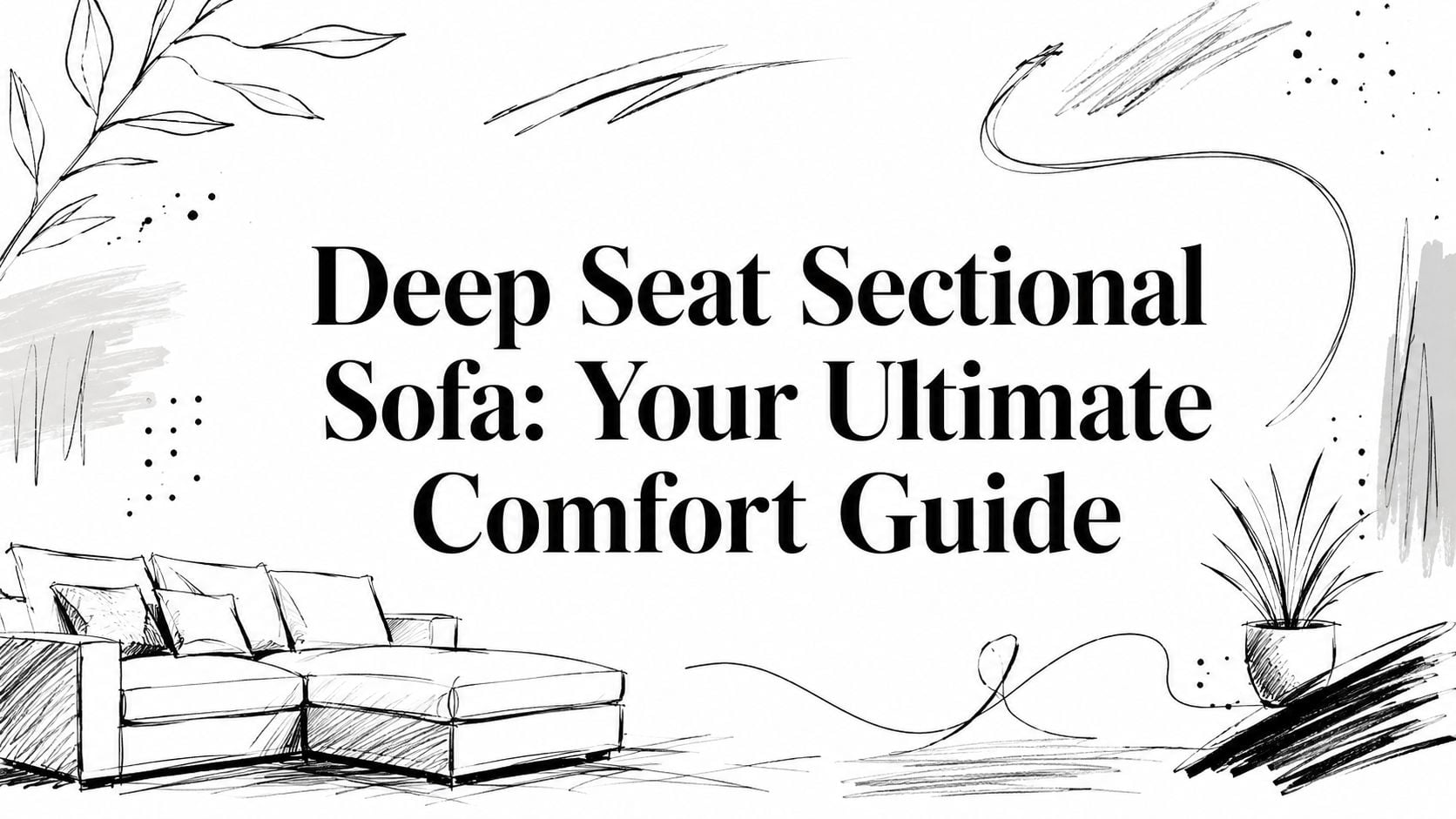 Deep Seat Sectional Sofa Sofa Illustration