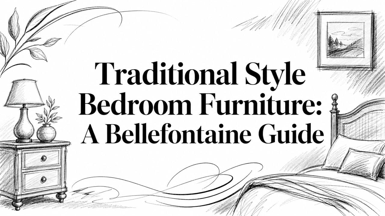 Traditional Style Bedroom Furniture Bedroom Illustration
