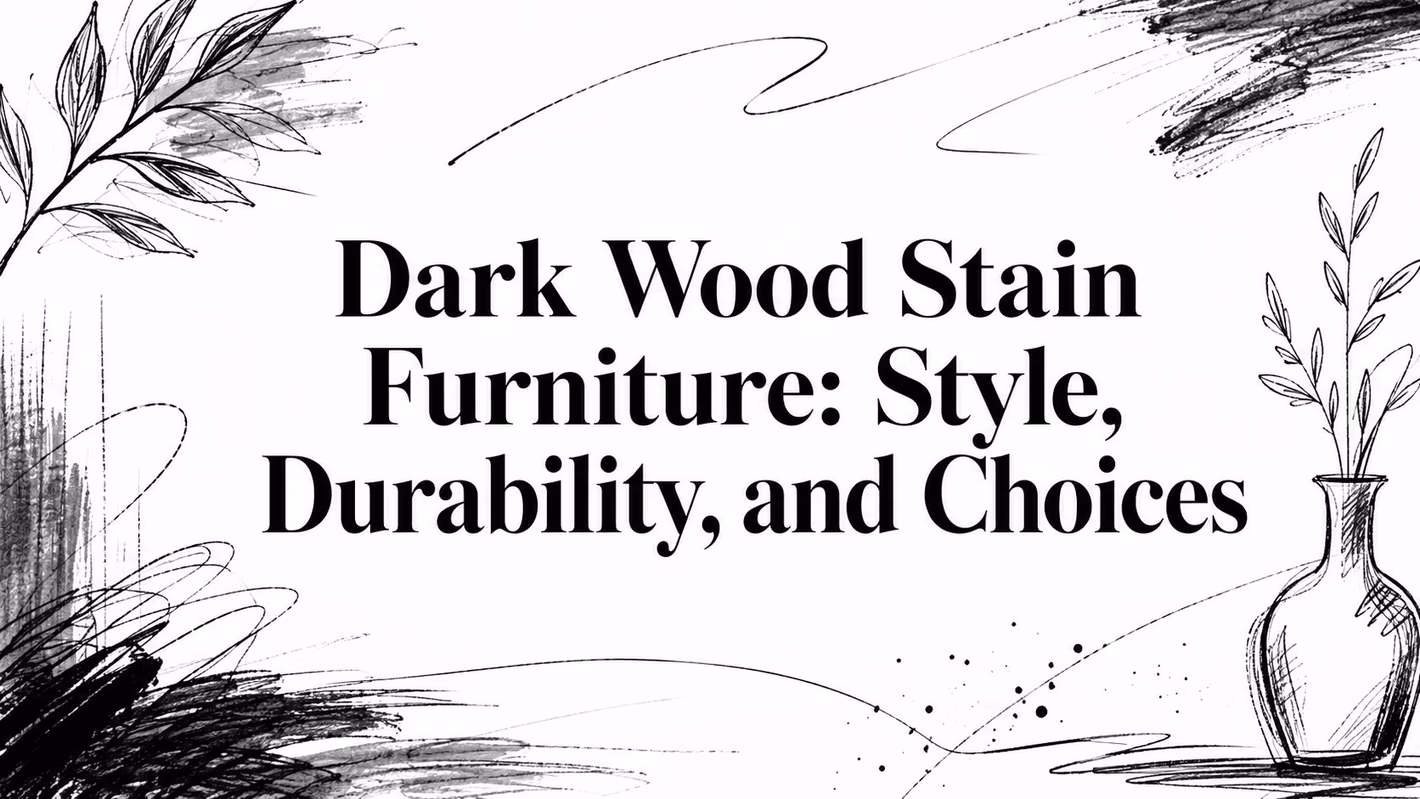 Dark Wood Stain Furniture Typography