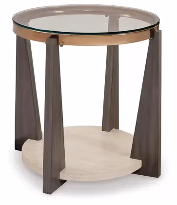 T432-6-ANGLE-SW-P1-KO Frazwa Round End Table - Image 1